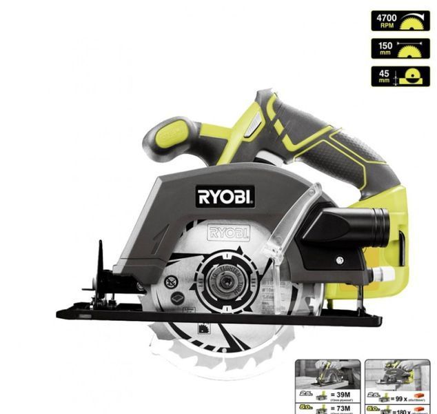 Пила дискова акумуляторна Ryobi R18CSP-0 ONE+ (без акумулятору та зарядного пристрою) HY_5133002628 фото