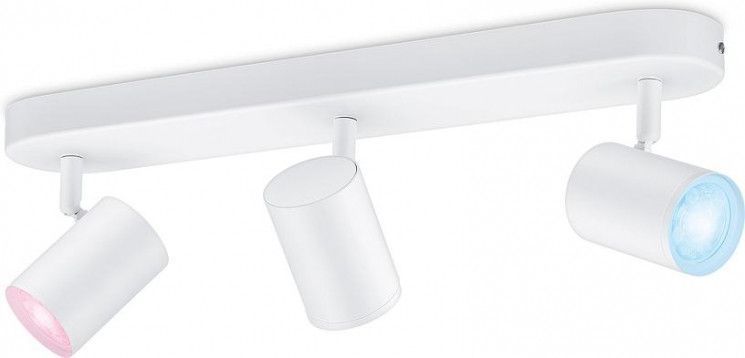 Светильник точечный накладной умный WiZ IMAGEO Spots, 3х5W, 2200-6500K, RGB, Wi-Fi, белый RC_929002658901 фото