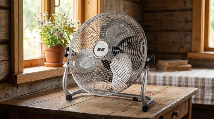 Напольный вентилятор 2E PowerWind 30C профессиональный, 30см, 60Вт, кнопки, двигатель медь 100%, серебряный RC_2E-IF30C фото