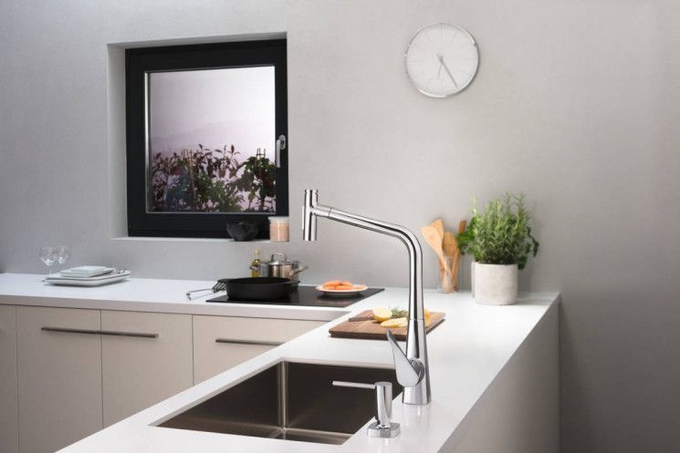 Дозатор для мийних засобів Hansgrohe A71, 500мл, чорний матовий RC_40468670 фото
