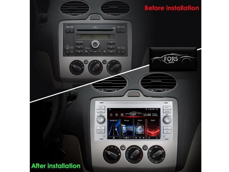 Штатная автомагнитола FORS.auto M150 Ford Focus/Mondeo/S-Max/C-Max/Kuga/Fiesta/Fusion (7 inch, 2+32Gb, silver) FA_FS-7-M150 фото