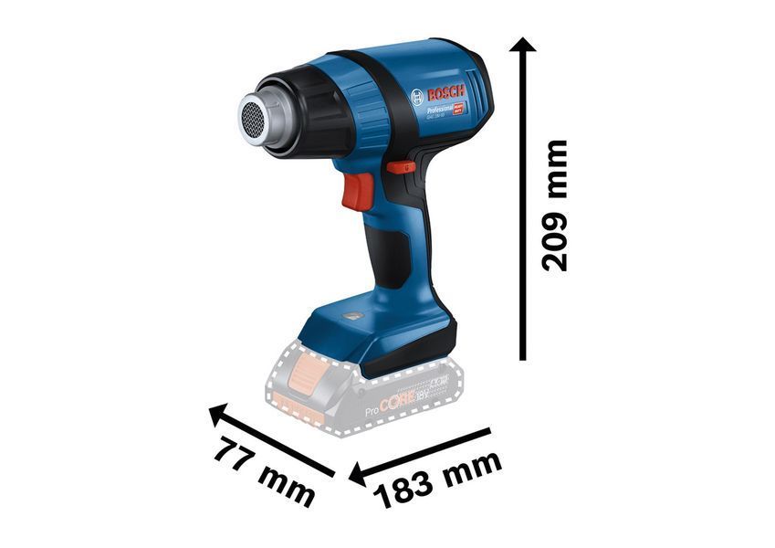Bosch Фен будівельний Bosch GHG 18V-50 PROFESSIONAL (БЕЗ акумулятору) RC_0.601.2A6.500 фото