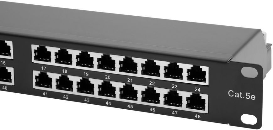 Патч-панель GEAR мережева RJ-45 19" 1U KeyStone 48 портів (GPP-STP1U48P) IP_GPP-STP1U48P фото