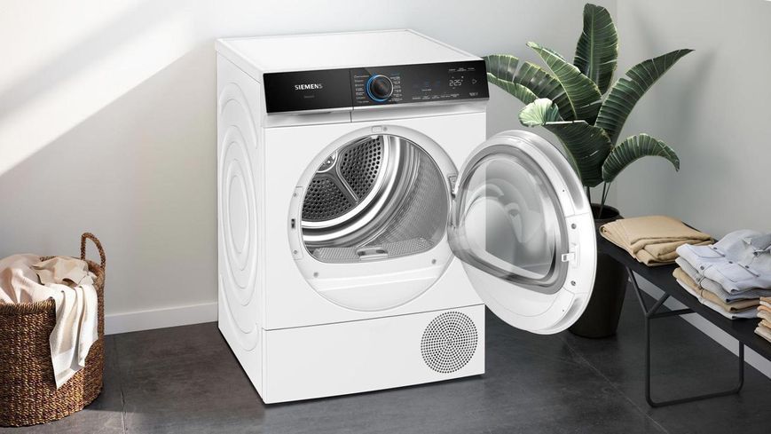 Сушильная машина тепловой насос, 8кг, A++, 60см, дисплей, белый Siemens RC_WQ45B290UA фото