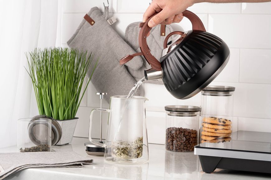Чайник Ardesto Gemini, 2.5л, нержавіюча сталь, чорний RC_AR1958KS фото