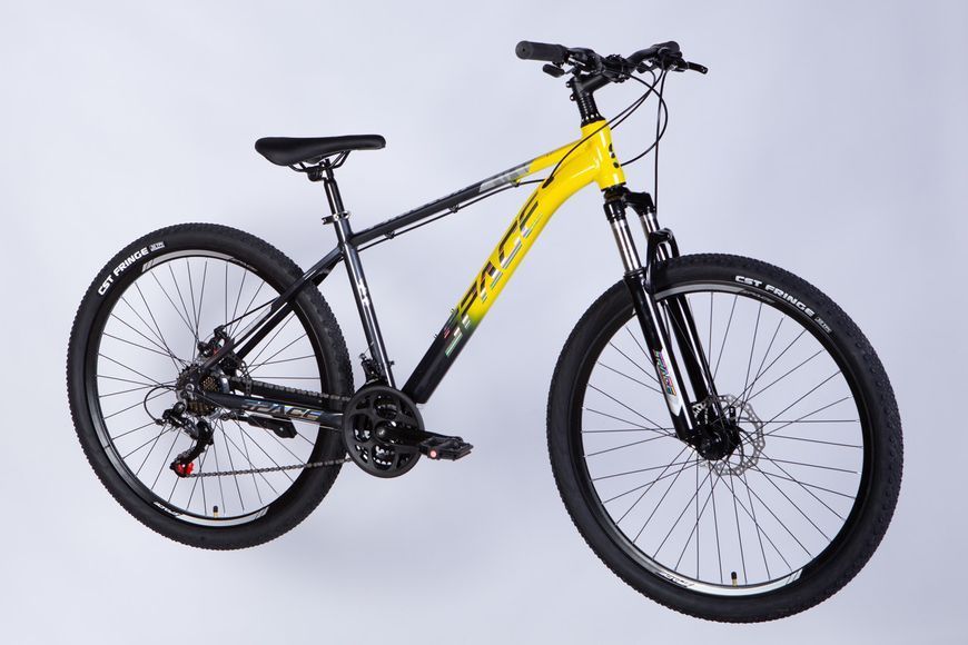 Велосипед AL 27.5" SPACE PHAETON DD FR рама-19" сіро-жовтий 2025 VT_OPS-SP-27.5-039 фото