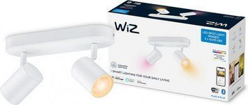 Светильник точечный накладной умный WiZ IMAGEO Spots, 2х5W, 2200-6500K, RGB, Wi-Fi, белый RC_929002658801 фото