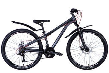Велосипед сталь 26 Discovery TREK AM DD рама-13" сірий (матовий) з крилом Pl 2024 VT_OPS-DIS-26-553 фото