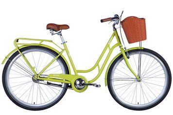 Велосипед сталь 28 Dorozhnik RETRO Velosteel рама-19" фісташковий (м) з багажником задн St з корзиною Pl з крилом St 2024 VT_OPS-D-28-379 фото