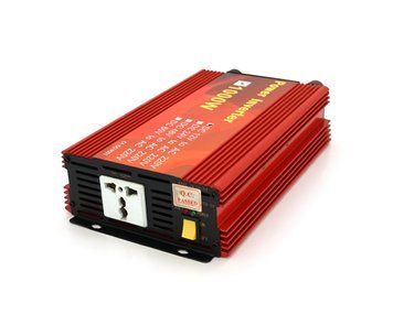 Інвертор напруги Demuda, 1000W 12/220V з апроксимованою синусоїдою, 1 універсальна розетка, клемні дроти, Q10 U_29155 фото