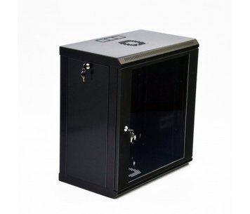 Шафа Voltronic 12U, 600x350x640мм (Ш*Г*В), економ, акрилове скло, чорна U_04826 фото