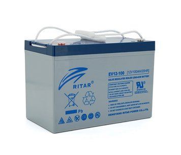 Тяговый аккумулятор RITAR EV12-100 12V 100Ah M5 (328х172х215(220) U_29490 фото