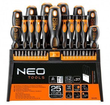 Отвертки Neo Tools, набор 37 ед., биты, с подставкой RC_04-210 фото