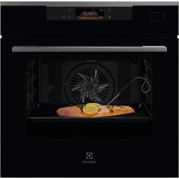 Electrolux Духовой шкаф электрический, 70л, А++, пар, дисплей, конвекция, ф-ция пароварки, телескопические RC_KOBBS39H фото