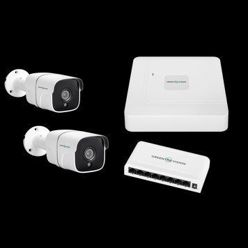 Комплект видеонаблюдения уличный на 2 цилиндрические камеры GV-IP-K-W60/02 5MP (Lite) LP_19729 фото