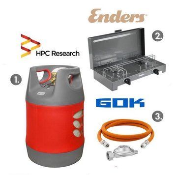 Набір: газова плита Enders Canberra + газовий балон HPCR-G.4, 18,2л + комплект підключення БЕЗКОШТОВНА ДОСТАВКА!!! EN_1790N18 фото