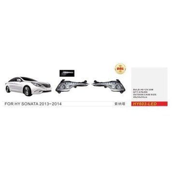 Фары доп.модель Hyundai Sonata/2012-14/K.R TYPE/HY-603L/H8-12V35W+LED-4W/FOG+DRL (HY-603-LED 2в1) OL_53104 фото