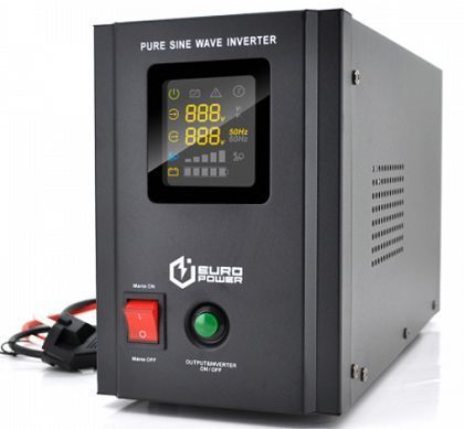 ДБЖ з правильною синусоїдою Europower PSW-EPB800TW12 (480 Вт) 5/10А, під зовнішню АКБ 12В, Q2 (415*208*283) 5,79 кг (346*145*220) U_14821 фото
