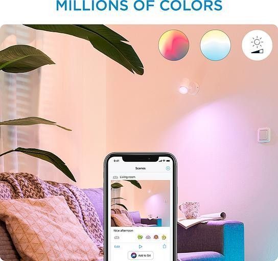 Светильник точечный накладной умный WiZ IMAGEO Spots, 1х5W 2200-6500K RGB белый RC_929002658701 фото