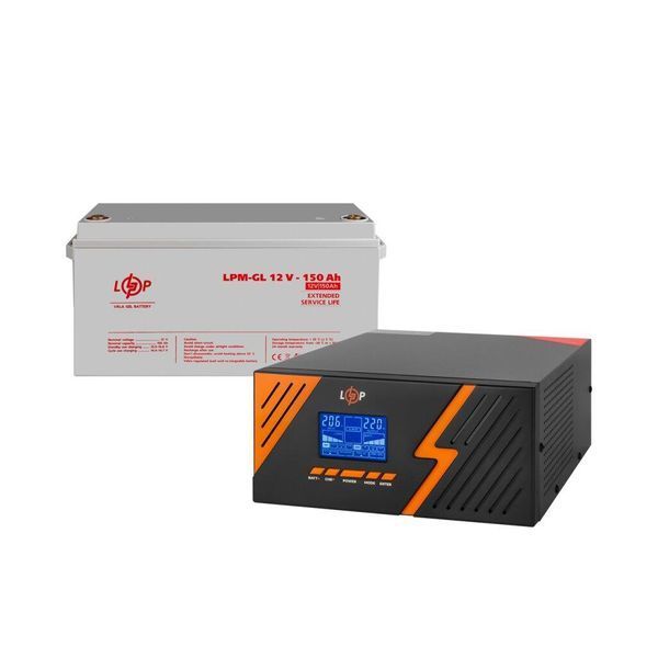 Комплект резервного живлення ДБЖ + гелева батарея (UPS B1500 + АКБ GL 1800Wh) LP_29693 фото