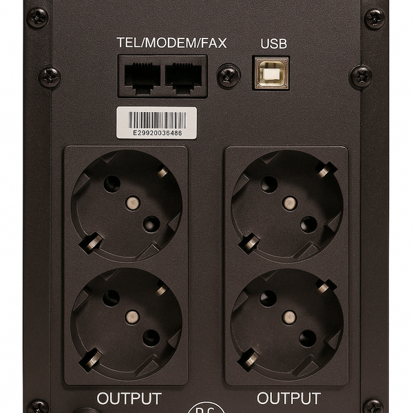 Пристрій безперебійного живлення GEAR 1000VA/720W LCD plastic RJ45+USB (GU-1000PLCD) IP_GU-1000PLCD фото