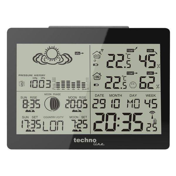 Метеостанція Technoline WS6760 Black (WS6760) (без акумулятора та зарядного пристрою) DS_DAS301181 фото