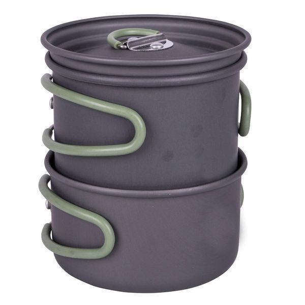 Набір посуду Bo-Camp Explorer 2 Pieces Hard Anodized Anthracite / Green (2200240) DS_DAS301406 фото