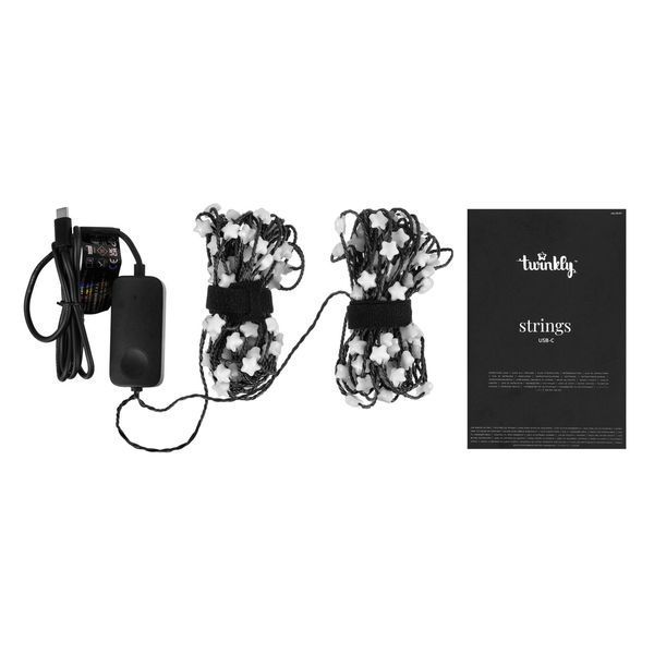 Гирлянда Smart LED Twinkly Strings Star RGB 200 IP20 12м USB-C кабель зеленый Twinkly RC_TWKS200RGB-G фото
