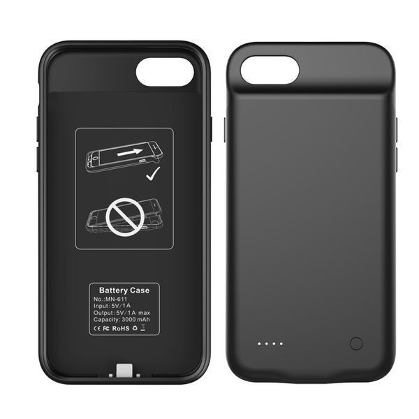 Чохол акумулятор AmaCase для iPhone Чорний 8 (3000 мАч) AMA_013 фото