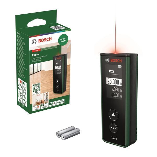 Далекомір лазерний Bosch Zamo, 0.15-25м, &plusmn;2мм, 0.08кг RC_0.603.672.900 фото