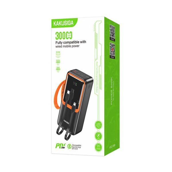 Повербанк Kakusiga KSC-1089 30000mAh (4USB/2USB-C/22.5W)- чорний (900175) PR_900175 фото