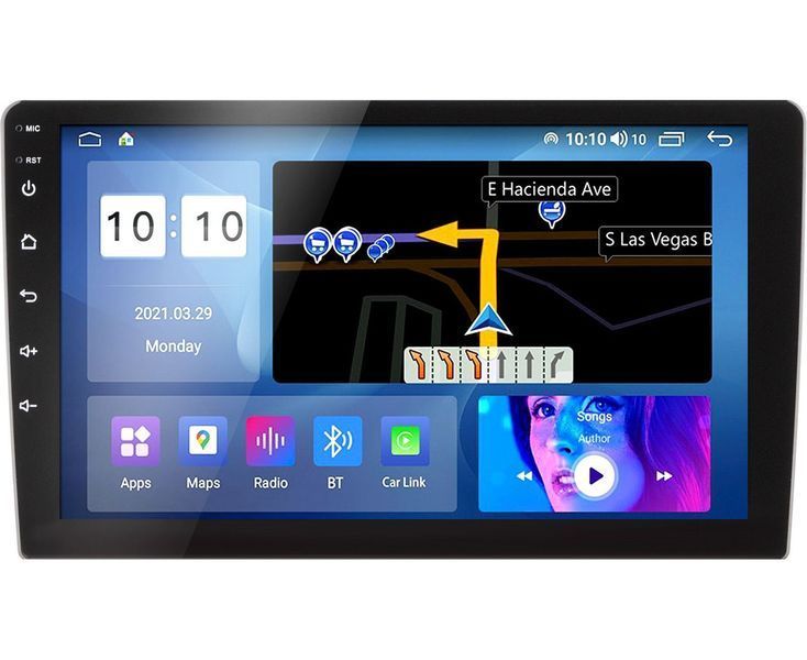 Універсальна автомагнітола EasyGo M9-4-64 QLED (Universal) Android MA_M9-4-64 QLED фото