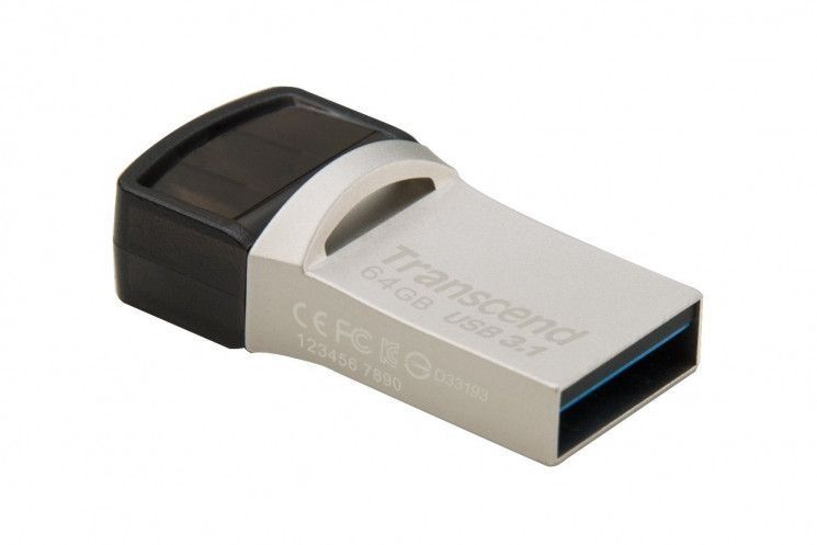 Накопитель Transcend 64GB USB 3.1 Type-A + Type-C 890 R90/W30MB/s RC_TS64GJF890S фото
