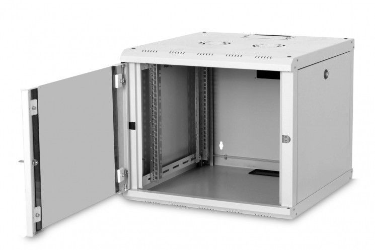 Шафа DIGITUS 19", 9U, 600x600 мм, Wall Mounting Unique, сіра RC_DN-1909U-6/6 фото