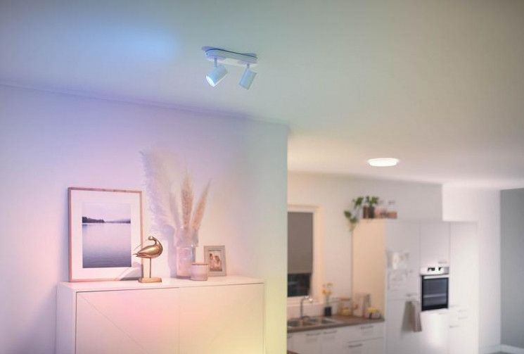 Світильник точковий накладний розумний WiZ IMAGEO Spots, 2х5W, 2200-6500K, RGB, Wi-Fi, білий RC_929002658801 фото