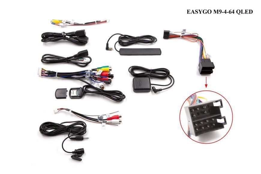 Універсальна автомагнітола EasyGo M9-4-64 QLED (Universal) Android MA_M9-4-64 QLED фото