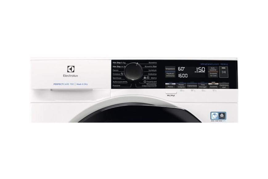 Пральна машина Electrolux фронтальна, 10(6)кг, 1600, А, 63см, дисплей, пара, інвертор, білий RC_EW8W261BU фото
