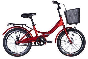 Велосипед сталь 20 Formula SMART Vbr рама-13" красный (матовый) с багажником задн. St с корзиной Pl с крылом VT_OPS-FR-20-097 фото