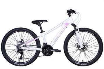 Велосипед алюміній 24" Discovery QUBE AM DD рама-11,5" біло-рожевий (матовий) 2024 VT_OPS-DIS-24-341 фото