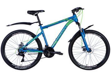 Велосипед сталь 26 Discovery TREK AM DD рама-15" синій з крилом Pl 2024 VT_OPS-DIS-26-559 фото