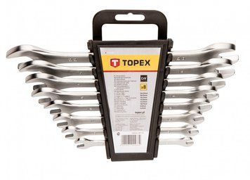 Ключи гаечные TOPEX, набор 8 ед., двусторонние 6-22 мм, CrV RC_35D656 фото