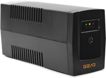 Пристрій безперебійного живлення GEAR 800VA/480W LED plastic RJ45+USB (GU-800PL) IP_GU-800PL фото