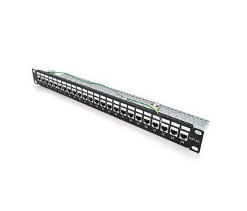 Патч-панель PiPo 24 порта FTP кат 7Е 19" 1U экранированная черная Q25 U_12470 фото