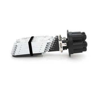 Муфта оптична Merlion ML-OP-F106M-96C, герметична, 6 вводів, до 4-х касет, до 96 зварок, матеріал PP U_31918 фото