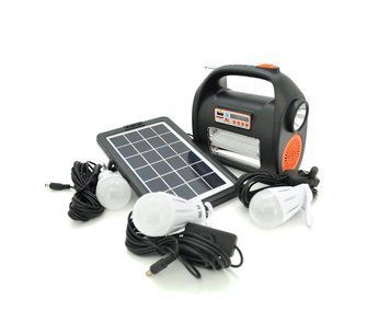 Переносной фонарь RT909BT+Solar, 1+1 режим, Радио+ Bluetooth колонка, встроенный аккум, 3 лампочки 3W, USB U_26274 фото