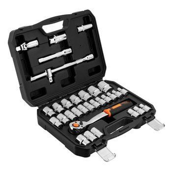 Набор инструментов Neo Tools, Набор торцевых головок, 32шт, 1/2" CrV, кейс RC_10-038 фото
