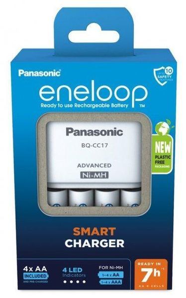 Зарядное устройство для Panasonic Advanced Charger+ Аккумулятор Eneloop NI-MH AA 2000 мАч, 4 шт. RC_K-KJ17MCD40E фото