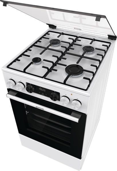 Плита Gorenje комбинированная, 70л, 50x60см, дисплей, IconLed, эмалированный, белый RC_GK5C62WH фото