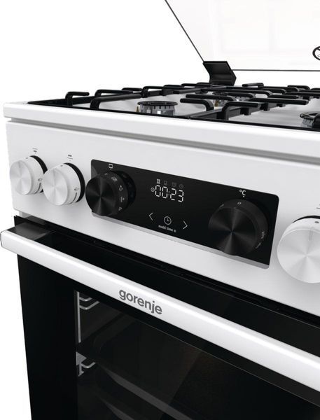 Плита Gorenje комбинированная, 70л, 50x60см, дисплей, IconLed, эмалированный, белый RC_GK5C62WH фото