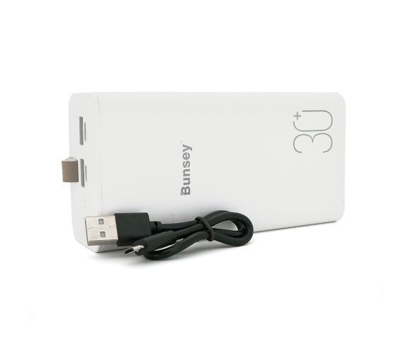 Повербанк Bunsey BY-40 30000mAh, Input:MicroUSB+Type-C, Output:2USB/Type-C, QC22.5W/PD20W, White U_29511 фото